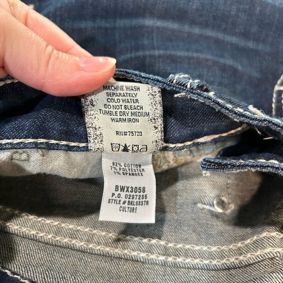 BKE Denim Womens Jeans 29R Dark Wash Faded Bootcut Preppy Casual Denim - Picture 13 of 16